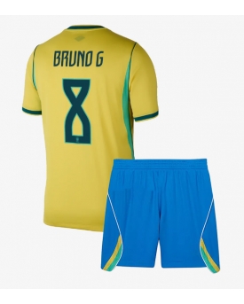 Billige Fotballdrakt Brasil Bruno Guimaraes #8 Replika Hjemmedraktsett Barn VM 2026 Kortermet (med bukser)